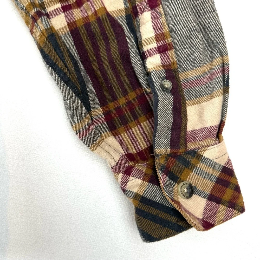 Legendary Whitetails  Buck Camp Plaid Button Down Flannel Shirt Outdoors